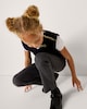 image 2 of F&F Girls School 2 Pack Cotton Rich Straight Leg Trousers in Grey