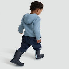 F&F Boys Fleece Lined Reflective Strap Waterproof Trousers in Navy