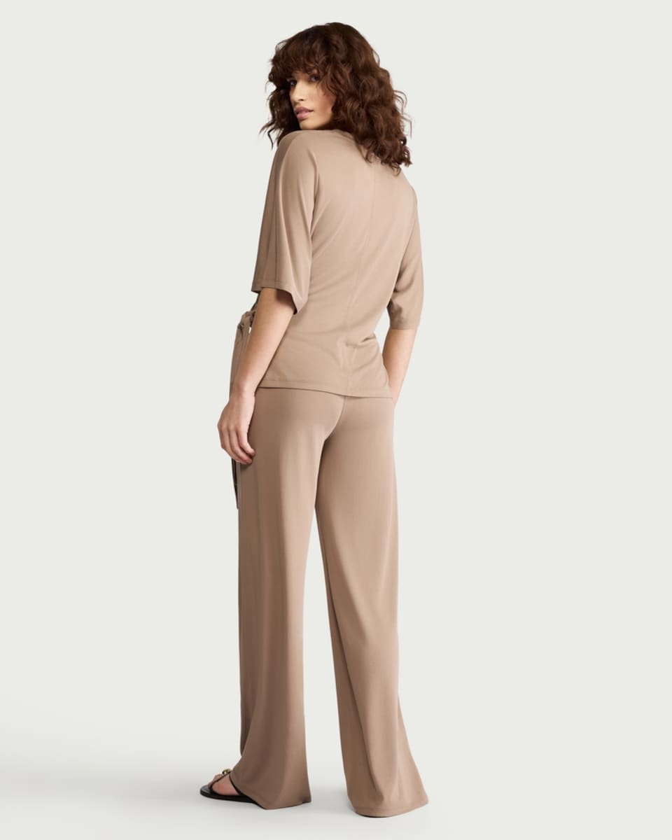 image 1 of F&F Wide Leg Co-ord Trousers in Mink