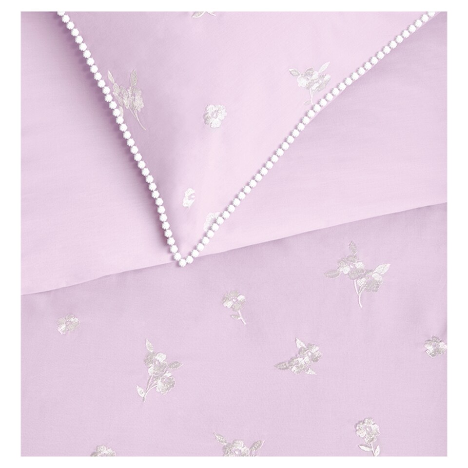 image 1 of FOX & IVY EMB FLORAL DUVET SET DOUBLE