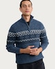 image 1 of F&F Fair Isle Half-Zip Jumper with Wool in Grey