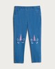 image 4 of F&F Girls Cotton Rich Unicorn Embroidered Denim Jeans in Multi