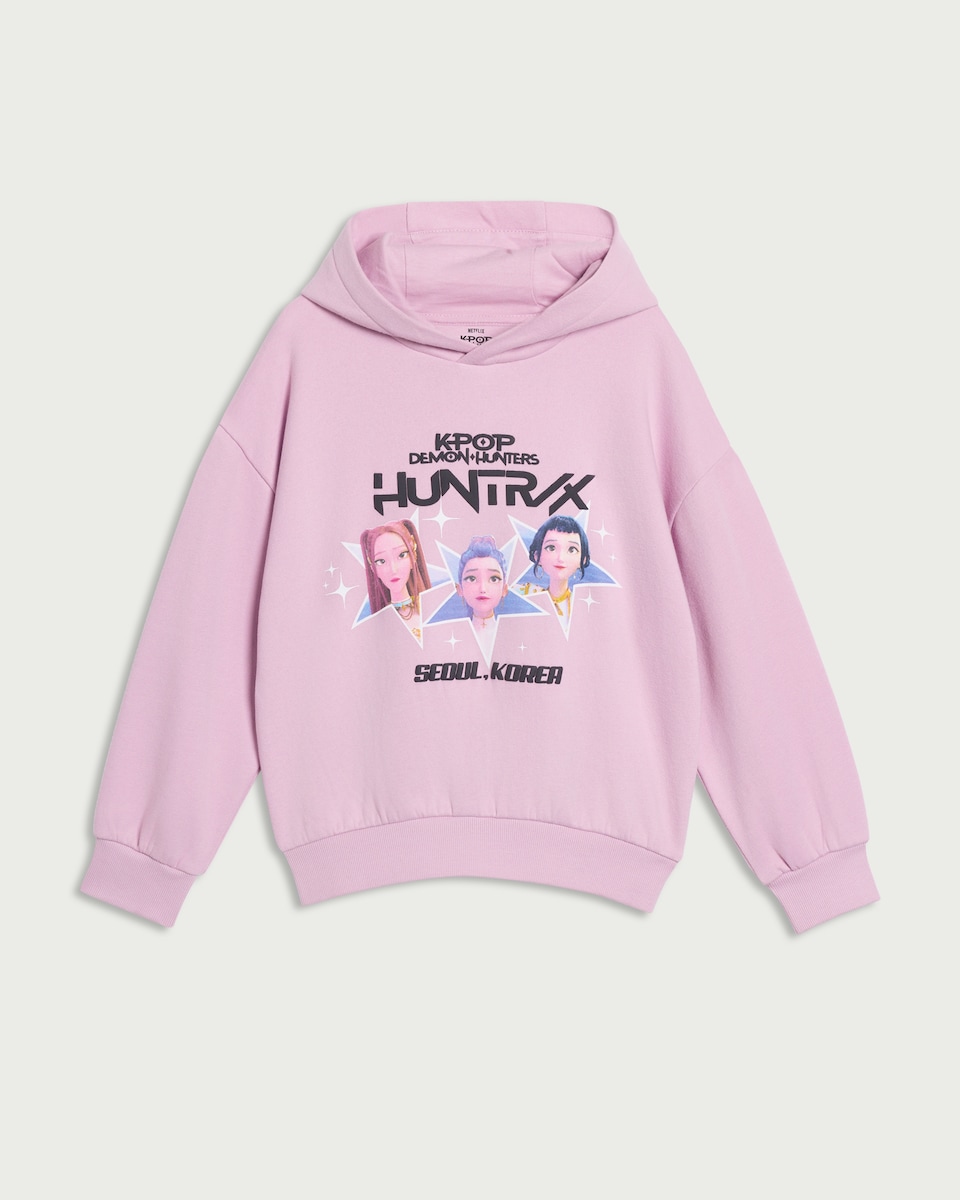 image 1 of K-Pop Demon Hunters Cotton Rich Hoodie in Purple