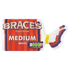 Braces Half Loaf Medium White Sliced 400G