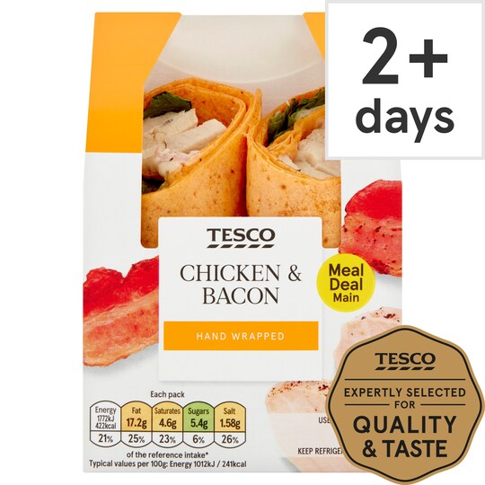 Tesco Chicken & Bacon Wrap Tesco Groceries