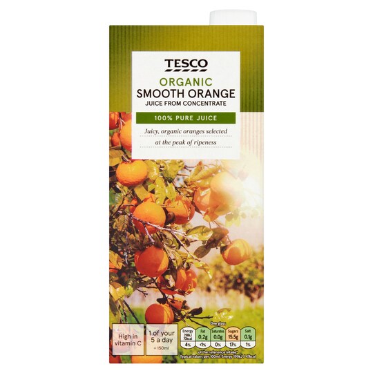 Tesco Organic Orange Juice 1 Litre Tesco Groceries