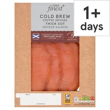 Tesco Finest Cold Brew Coffee Infused Thick Cut Smoked Salmon 100g