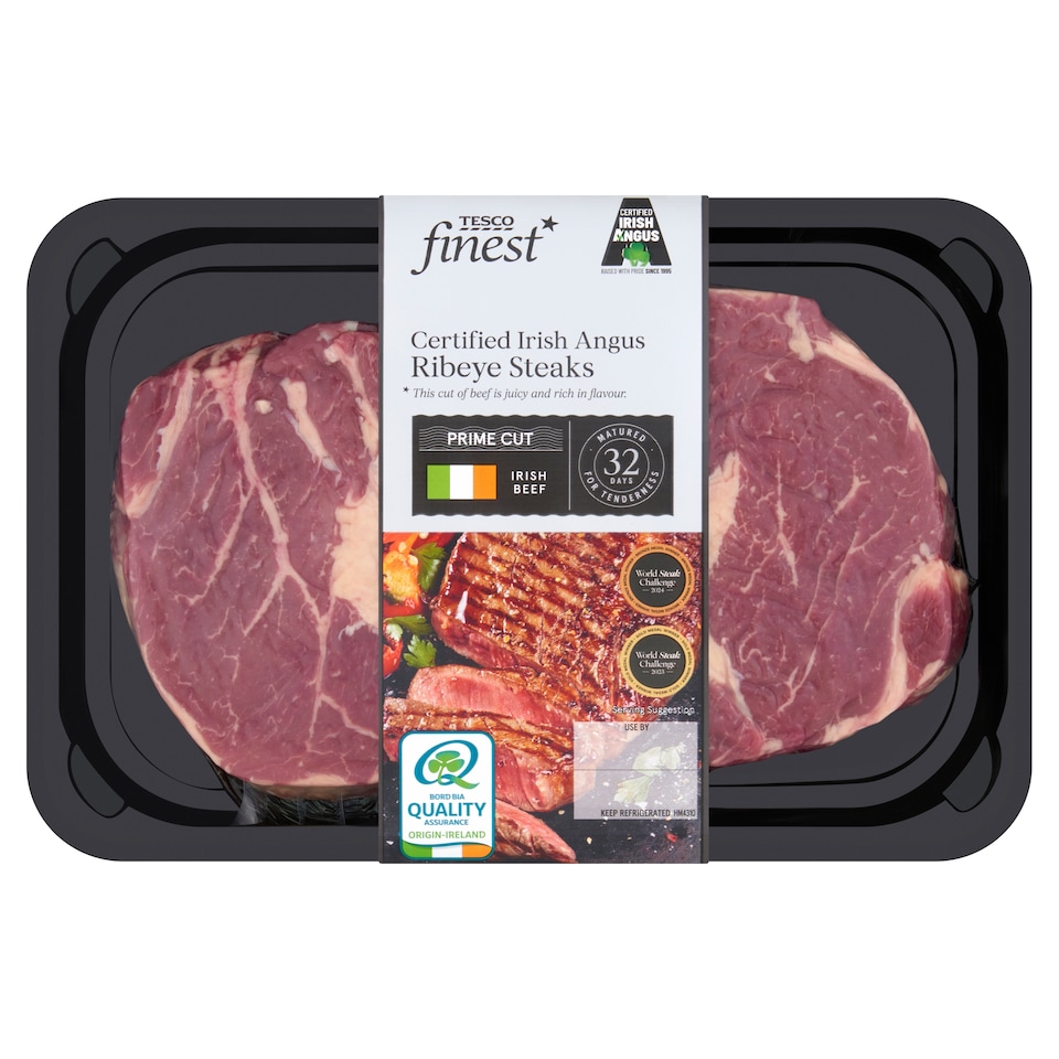 Tesco Finest* Irish Angus Ribeye Steak 454G