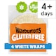 image 1 of Warburtons Gluten Free White Wraps 4 Pack