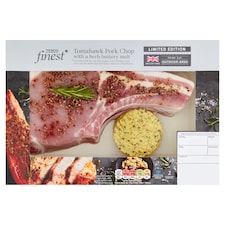 Tesco Finest Tomahawk Pork Chop & Herb Buttery Melt
