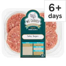 Mccagheys Turkey Burgers 400G