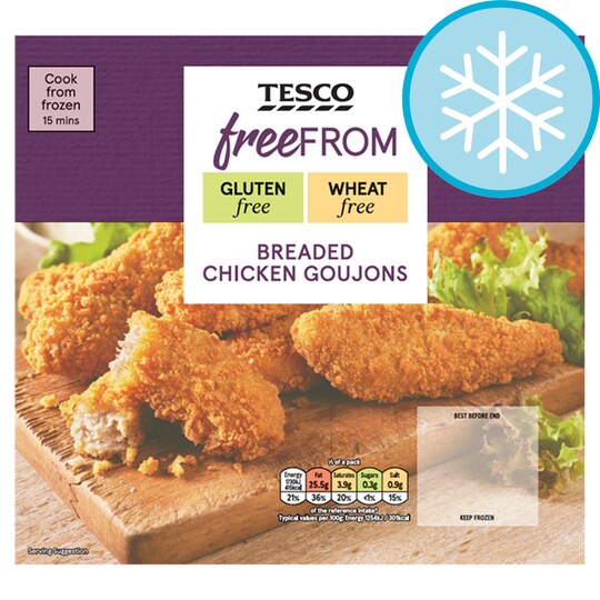 Tesco Free From Breaded Chicken Goujons 300G Tesco Groceries