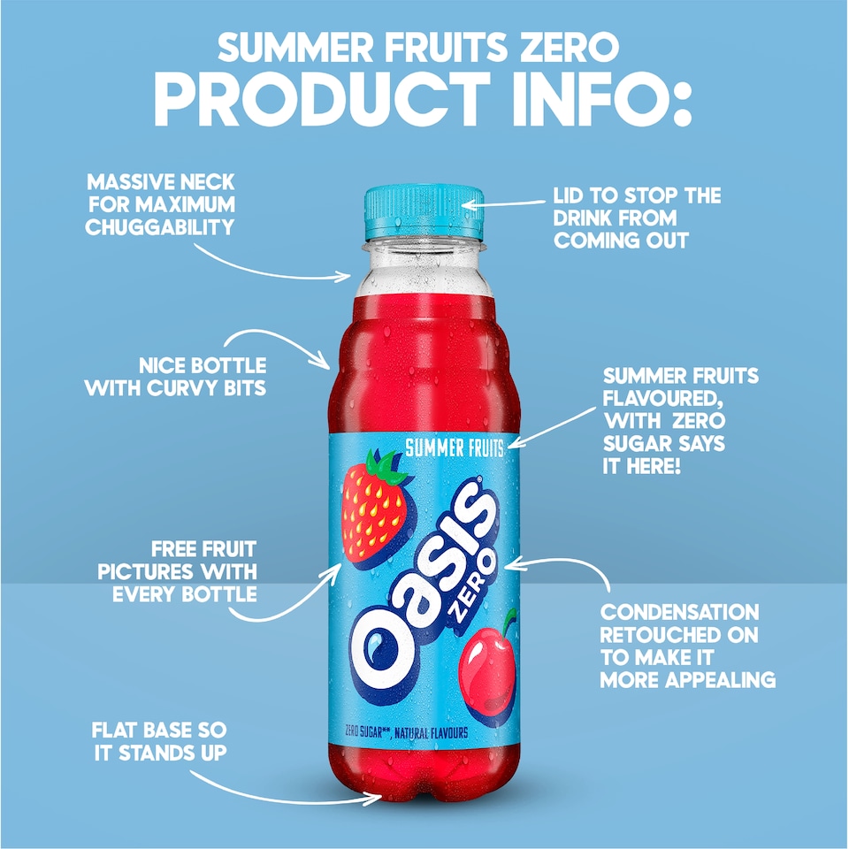image 1 of Oasis Zero Summer Fruits 500ml