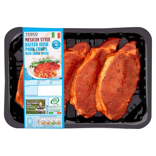 T Irish Mexican Style Basted Pork Chops 500g Tesco Groceries