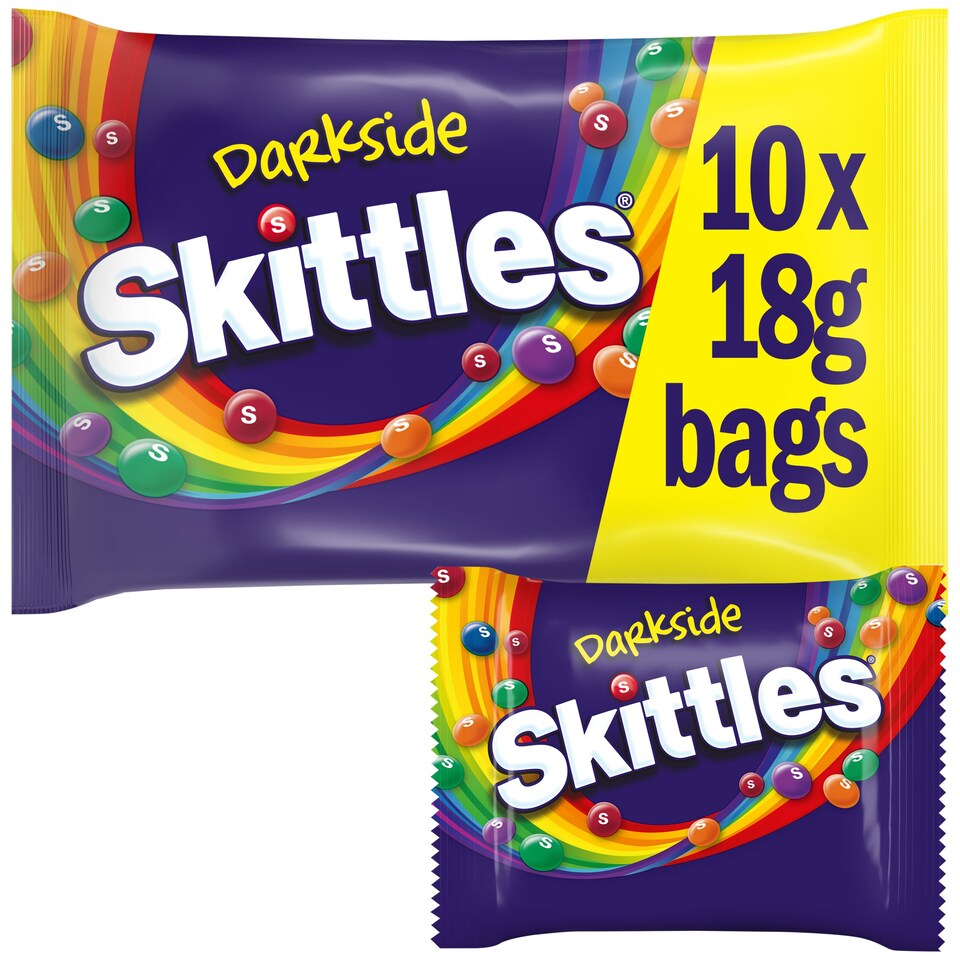 Skittles 10 Darkside Fun Size Bags 180G