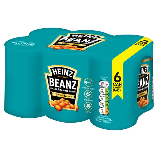 Heinz Baked Beans In Tomato Sauce 6 X 415G Tesco Groceries