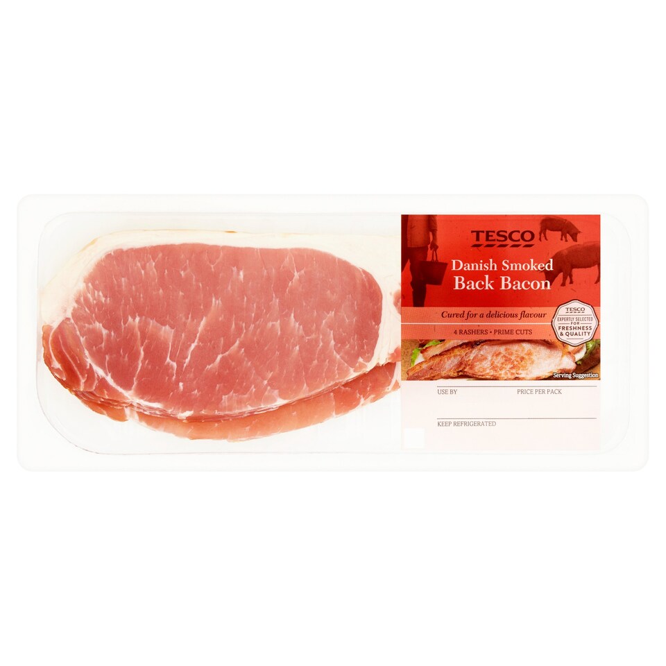 Tesco Danish Smoked Back Bacon 150G Tesco Groceries