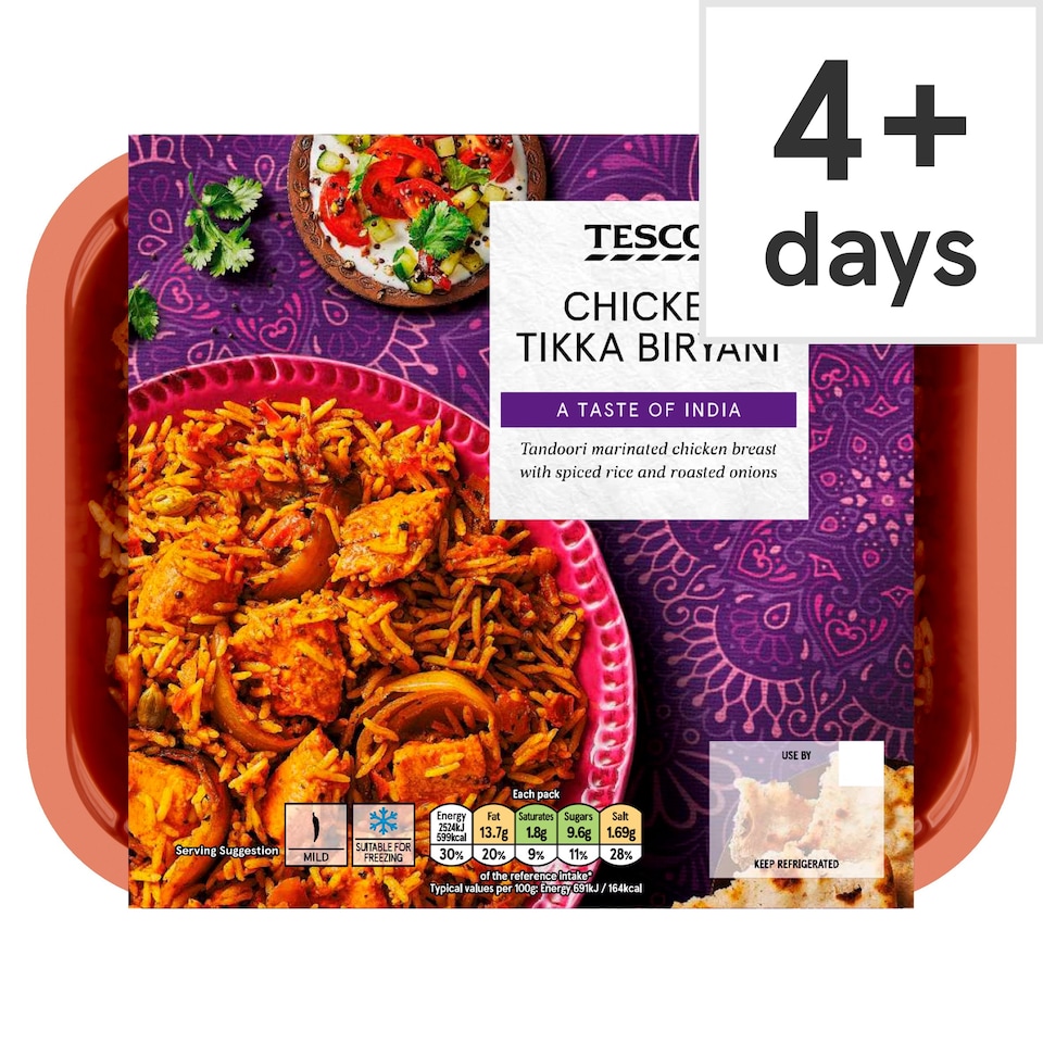 Tesco Indian Kitchen Chicken Tikka Biryani 400G
