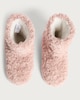 image 2 of F&F Borg Textured Boot Slippers in Pink
