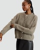 image 1 of F&F Knitted Button Up Cardigan with Wool in Mink