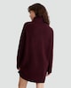 image 4 of F&F Knitted Roll Neck Jumper Dress with Wool in Burgundy