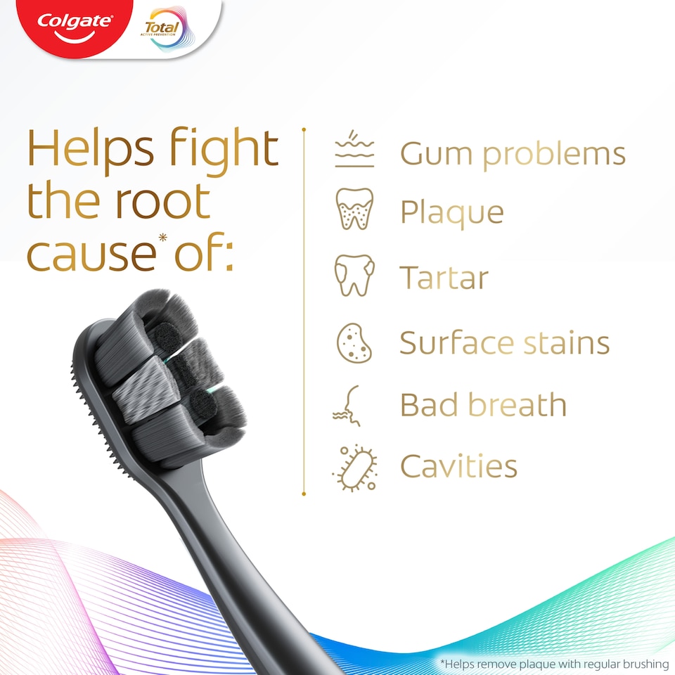 image 1 of Colgate Total Active Prevention Whitening Soft Toothbrush 2 Pack