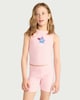 image 1 of K-Pop Demon Hunters 2-Piece Cotton Rich Derpy Print Vest and Cycling Shorts Set in Pink