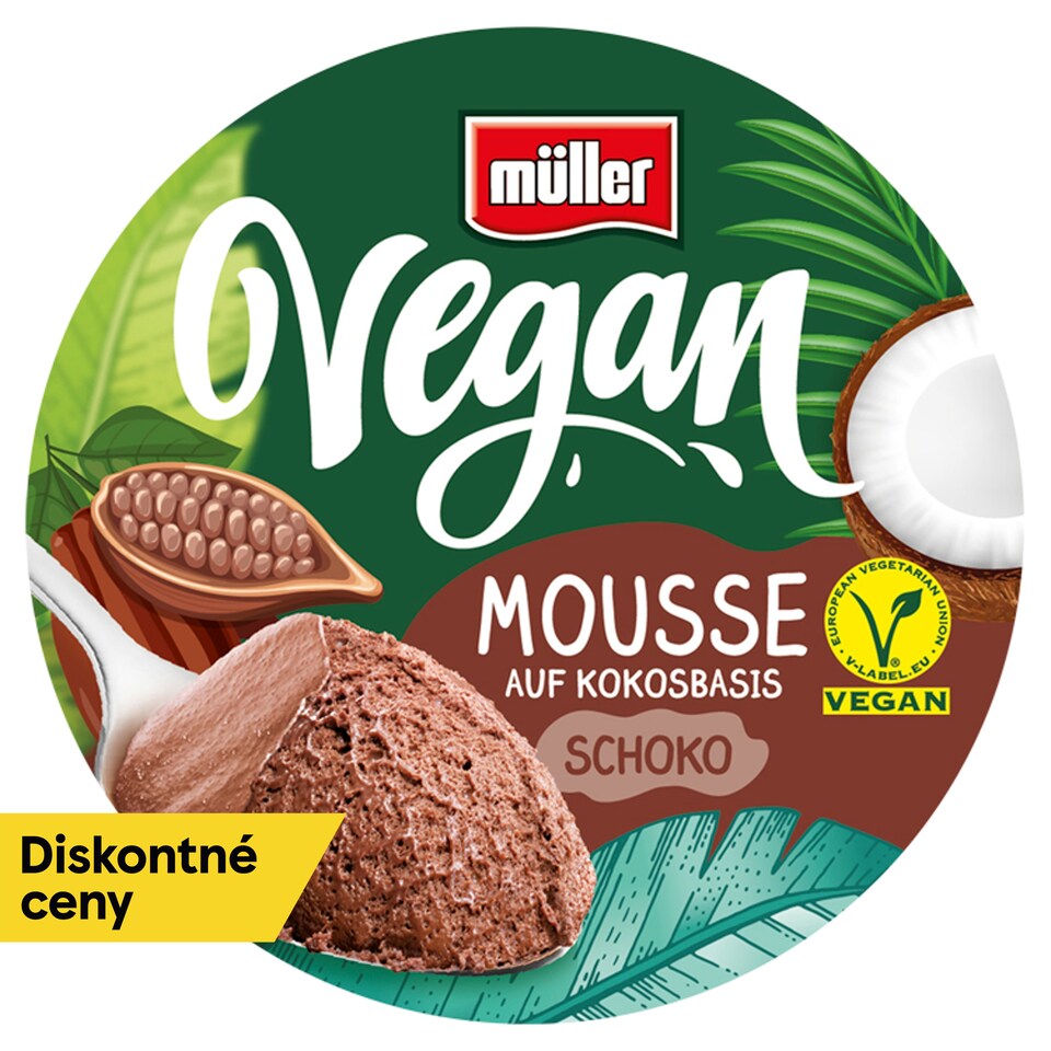 Müller Vegan Chocolate Mousse Based on Coconut Cream 2 x 70 g (140 g)