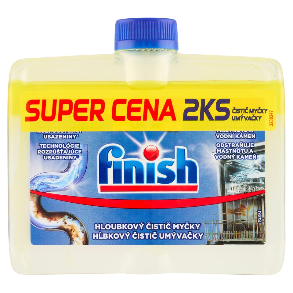 image 1 of Finish Lemon Deep Dishwasher Cleaner 2 x 250ml