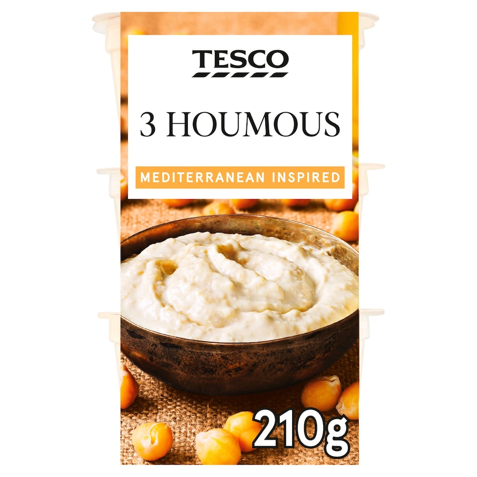 Tesco 3 Houmous Pots 3 X 70G Tesco Groceries