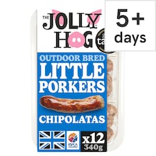 Jolly Hog 12 British Chipolatas Gluten Free 340G