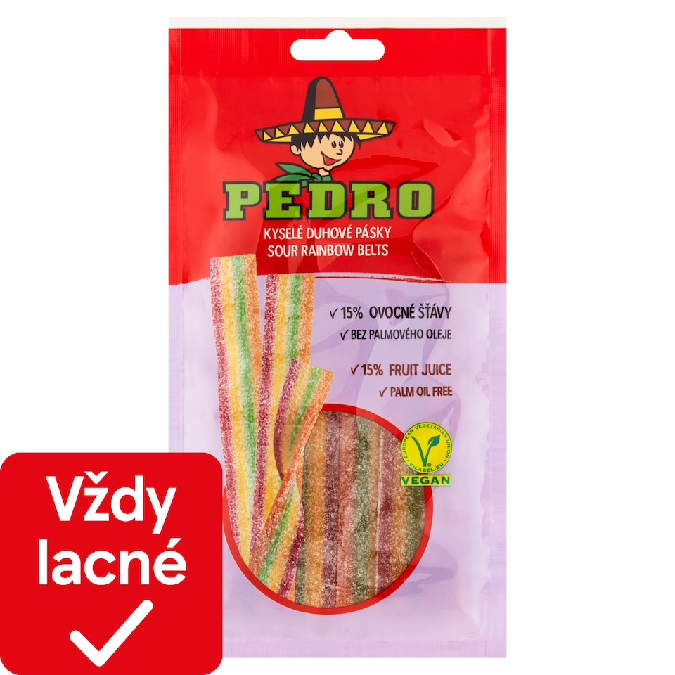 Pedro Kyslé cukrovinky s príchuťou jahody 80 g
