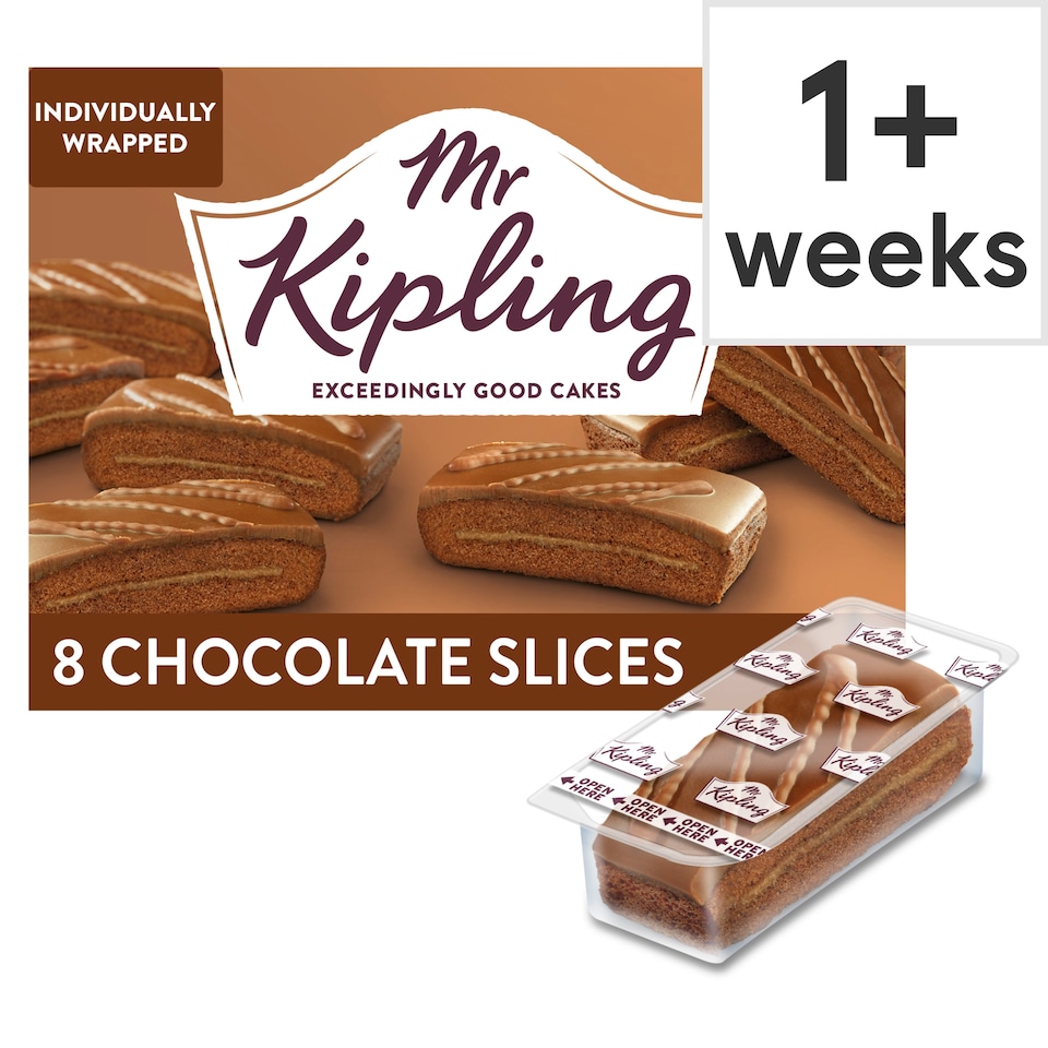 image 1 of Mr Kipling Chocolate Slices 8 Pack