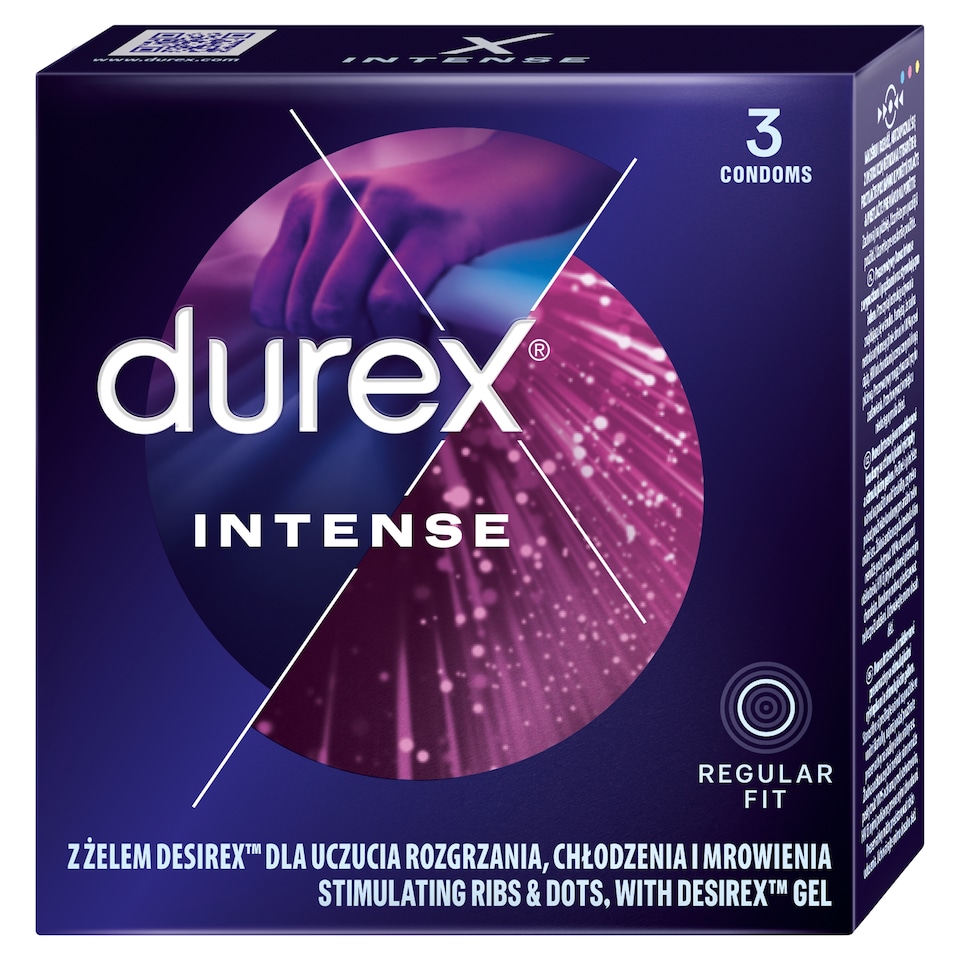 image 1 of Durex Intense Regular Fit Condoms 3 pcs
