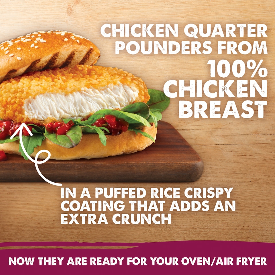 image 1 of Birds Eye 2 Chicken Quarter Pounders 227G