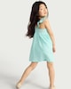image 3 of F&F Crinkle Textured Ruffle Strap Sleeveless Dress in Mint