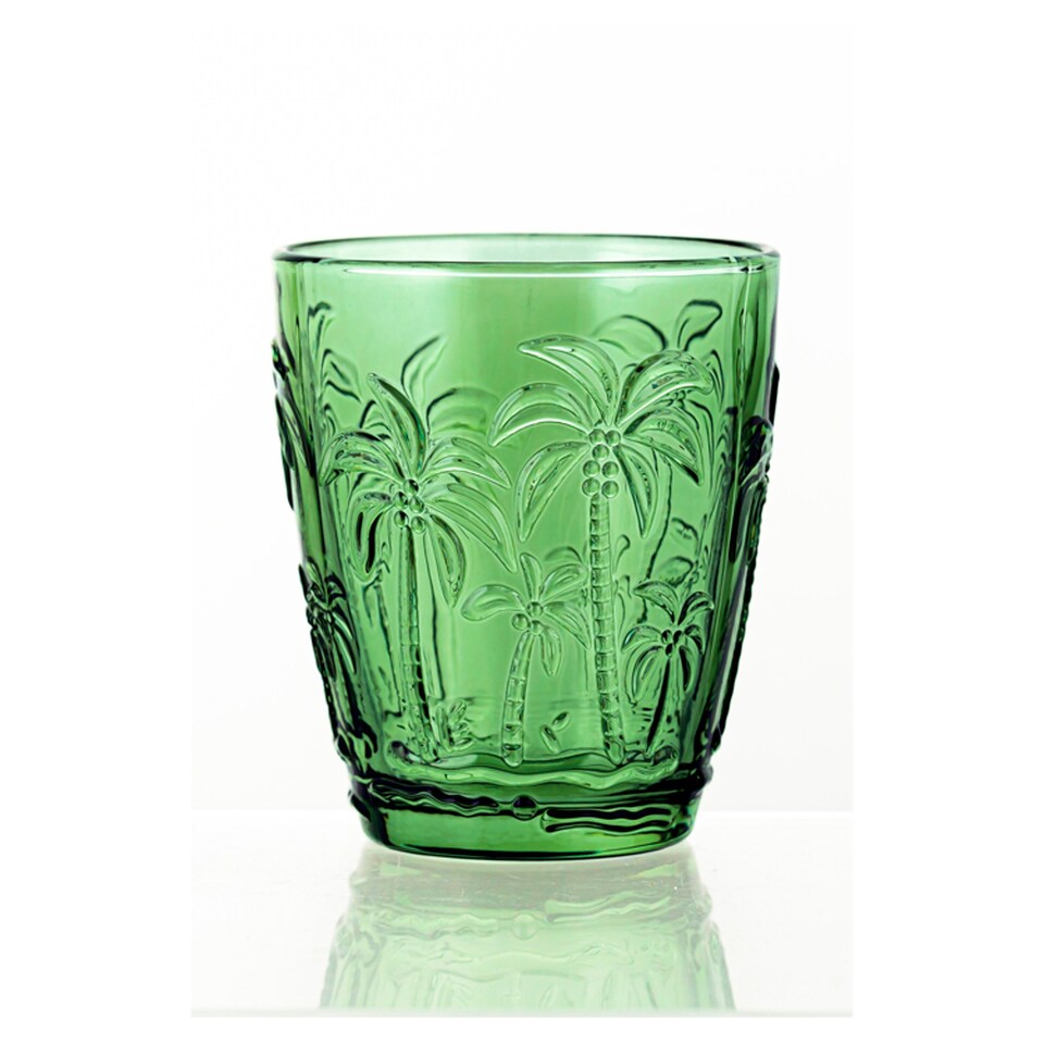 Tesco Green Palm Mixer Glass Tesco Groceries