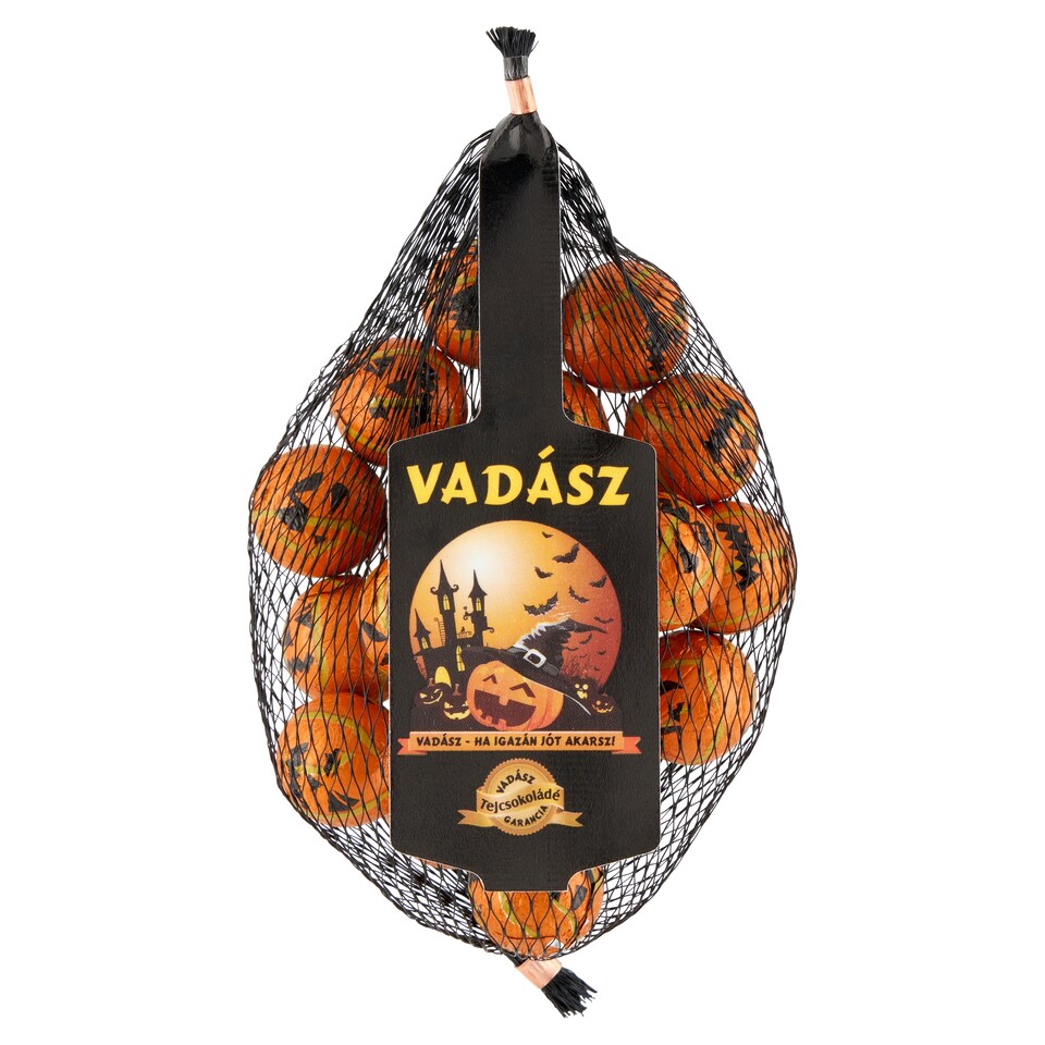 Vadász Halloween Tök mogyorós krémmel töltött tejcsokoládé golyó 100 g