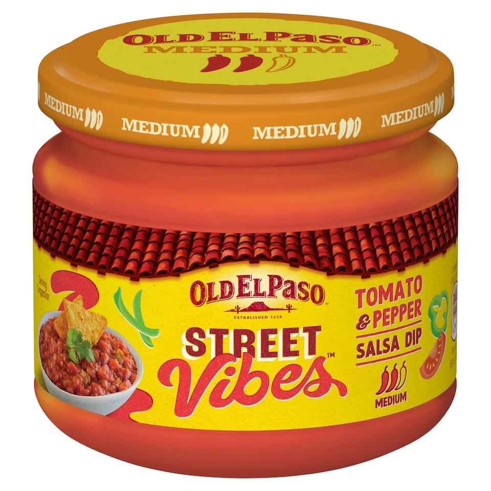 image 1 of Old El Paso Street Vibes Salsa Dip - Tomato & Pepper 312g