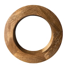 Candlelight Round Mango Wood Mirror
