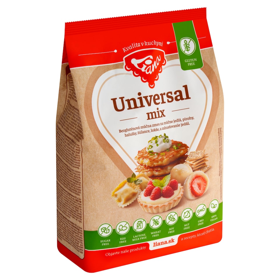 obrázok 1 z Liana Universal mix bezgluténová univerzálna zmes na múčne jedlá 1000 g