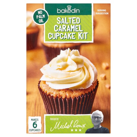 Bakedin Salted Caramel Cupcakes Kit 375G Tesco Groceries