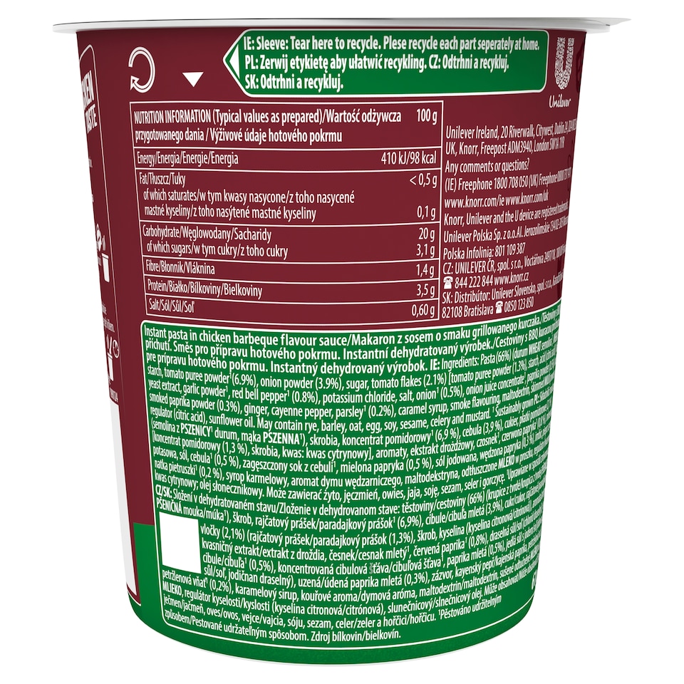 image 1 of Knorr Pasta BBQ Chicken Taste 61g