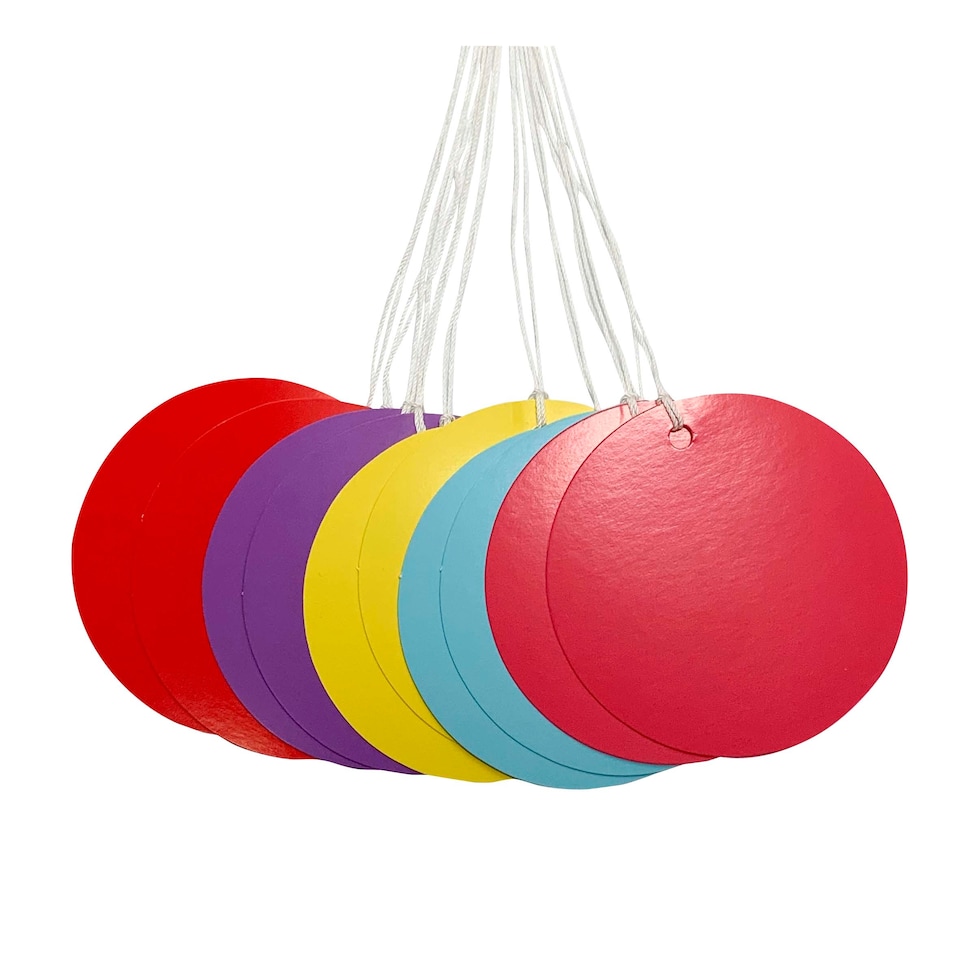 Tesco Multicolour Tags 10 Pack