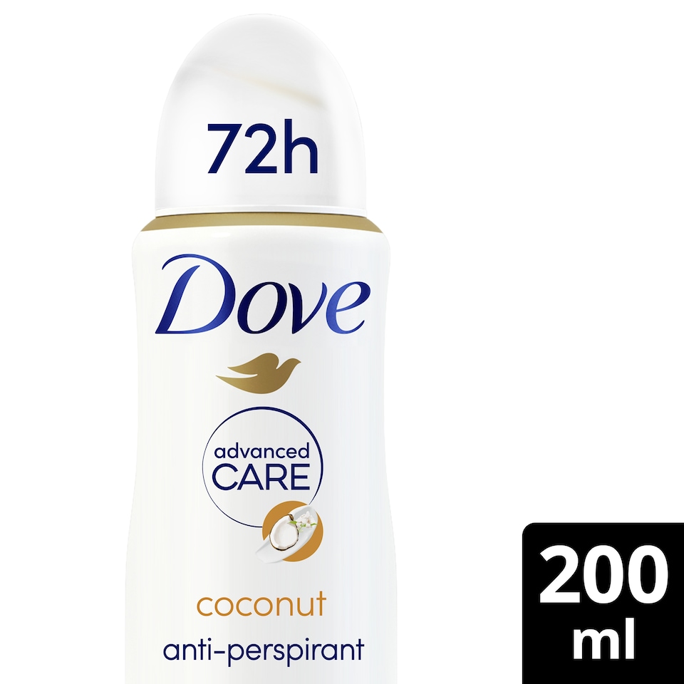 image 1 of Dove Women Coconut & Jasmine 72h Advanced Care Antiperspirant Deodorant 200ml