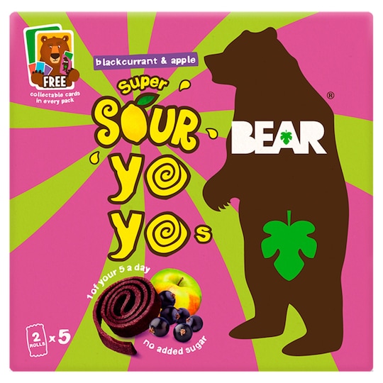 Bear Yoyo Sours Blackcurrant & Apple 100G Tesco Groceries
