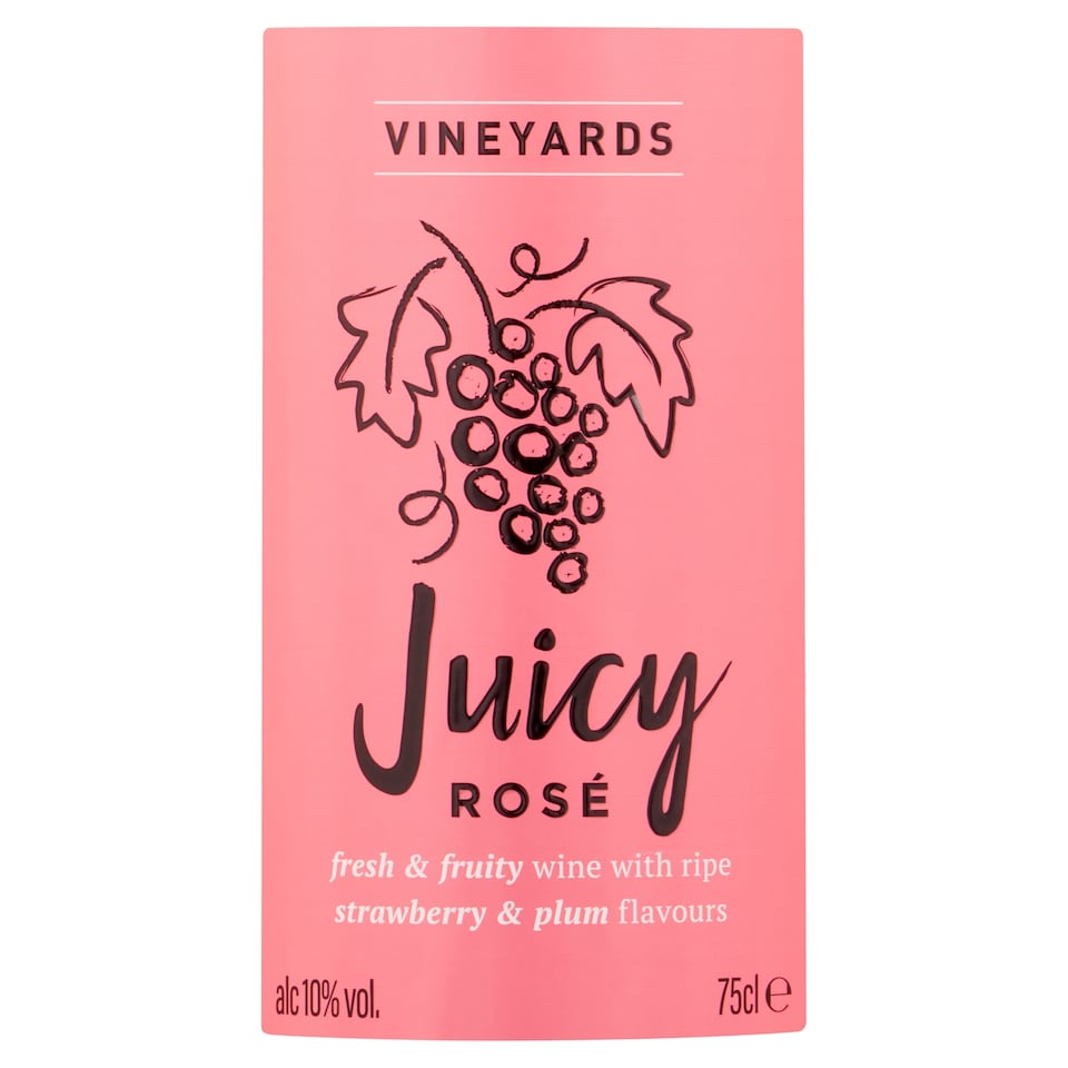 image 1 of Vineyards Juicy Rose Wine 75Cl