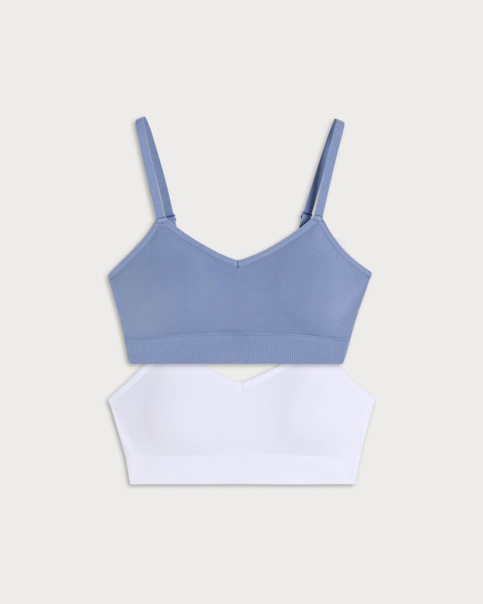 F&F 2-Pack Contour Seamfree Crop Tops in Multi