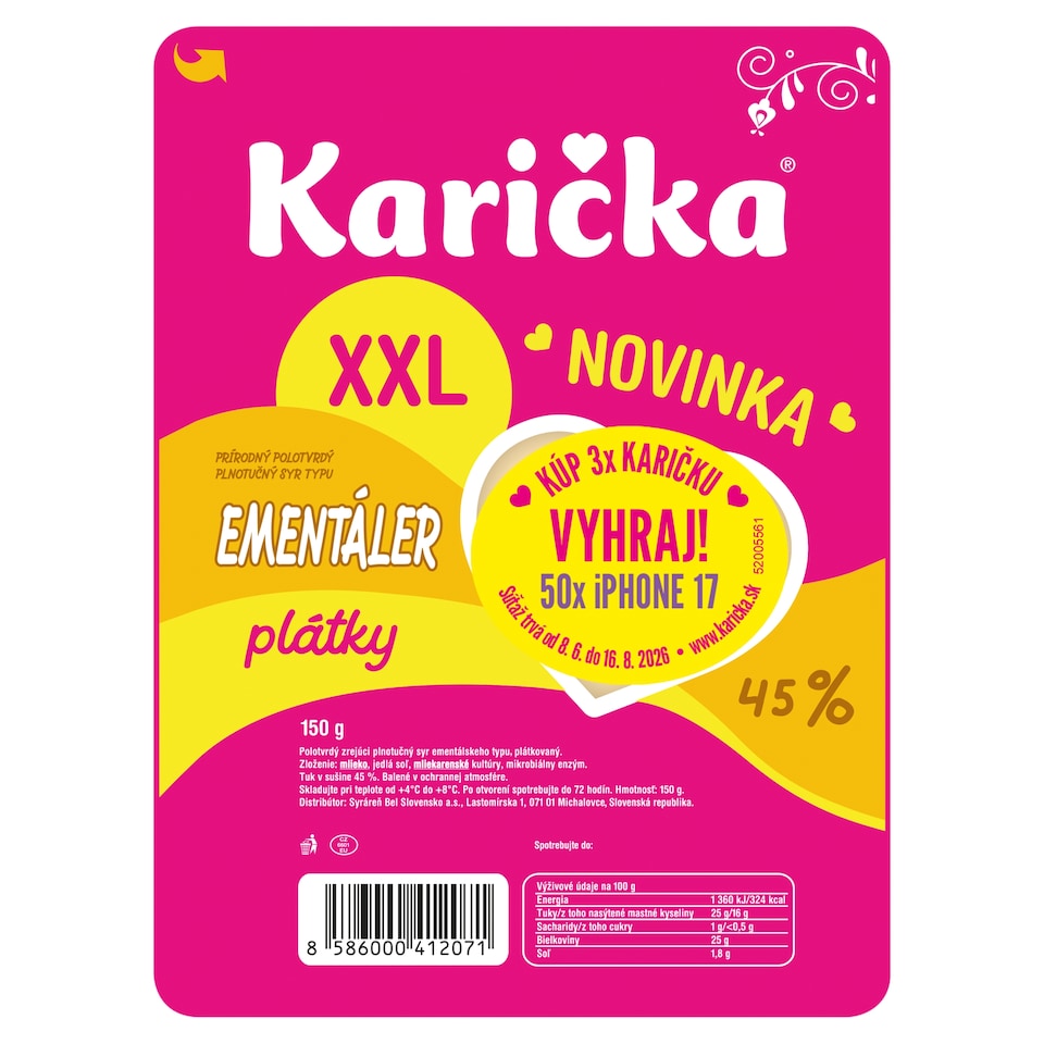 obrázok 1 z Karička Ementáler plátky XXL 150 g