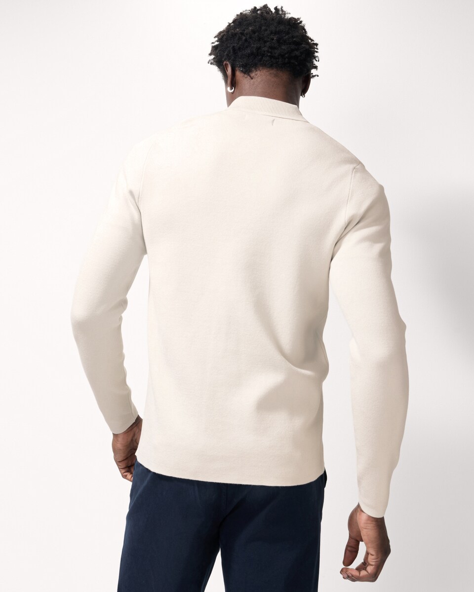 image 1 of F&F Half Zip Jumper in Ecru